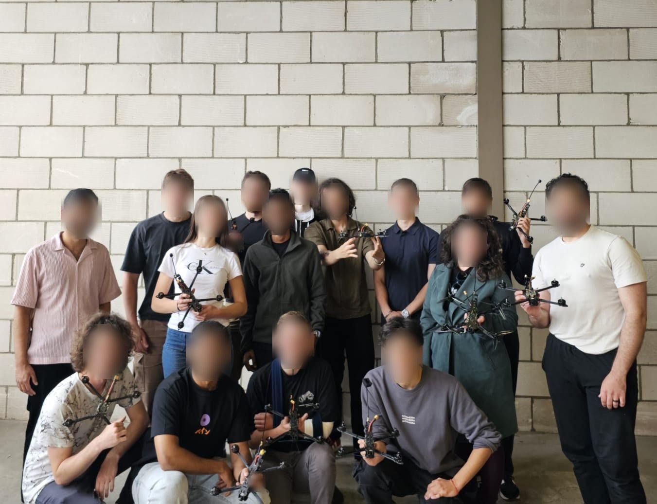 A build day well spent — every drone here flies